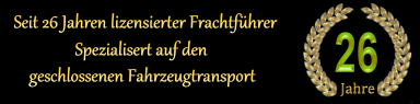 Seit 26 Jahren lizensierter Frachtführer für Motorradtransporte